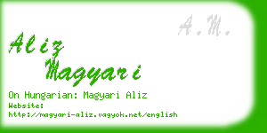 aliz magyari business card